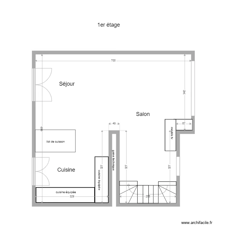 Chemin du bois 95 1er étage. Plan de Chemin du bois 95 1er étage. Plan de