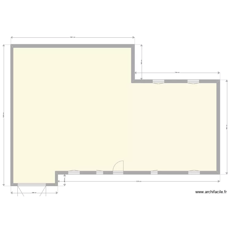 Maison apr&egrave;s extension. Plan de 