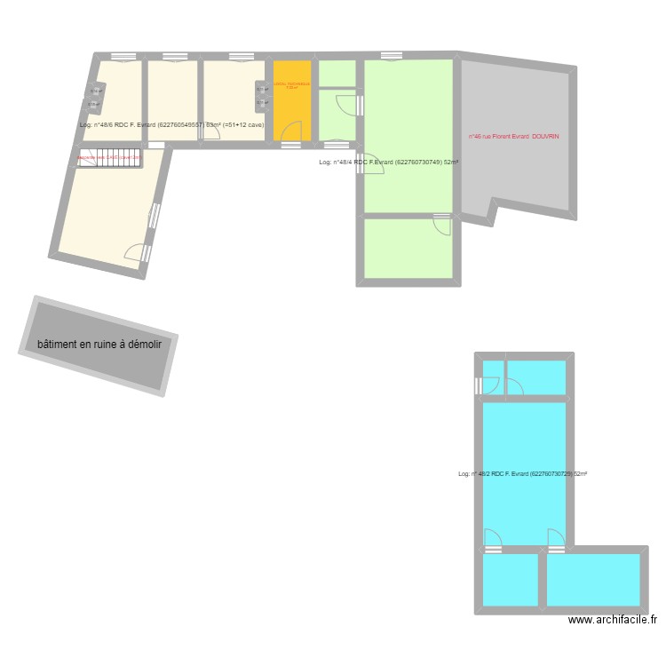 appart 3. Plan de 0 pièce et 0 m2