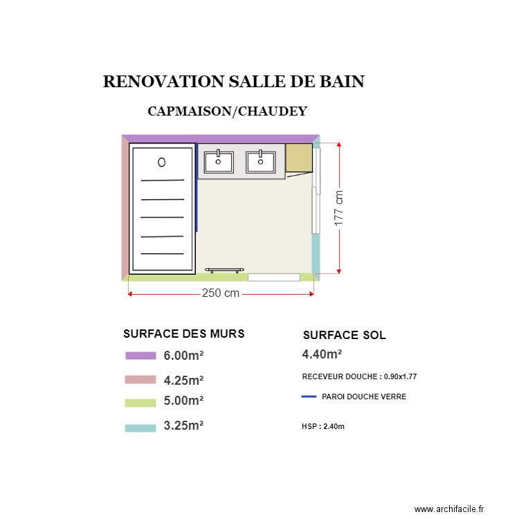 CHAUDEYR. Plan de 0 pièce et 0 m2