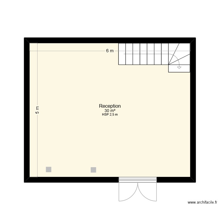 AGENCE NSIA LA GARE(Reception). Plan de 1 pièce et 30 m2