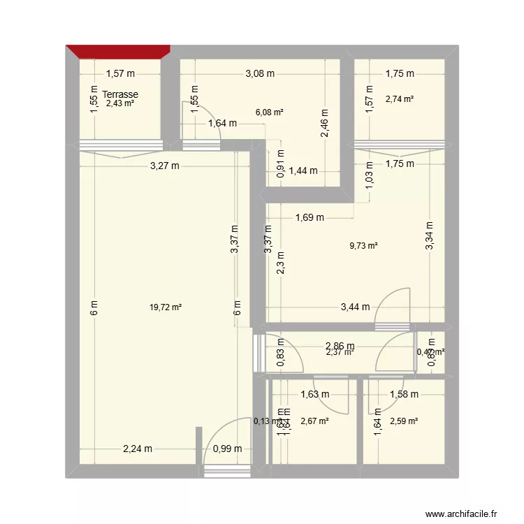 Letouquet. Plan de 10 et 49 m² Letouquet. Plan de 10 et 49 m²