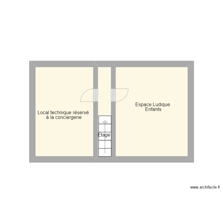 Etage TUGNY ET PONT. Plan de 3 pièces et 12 m2