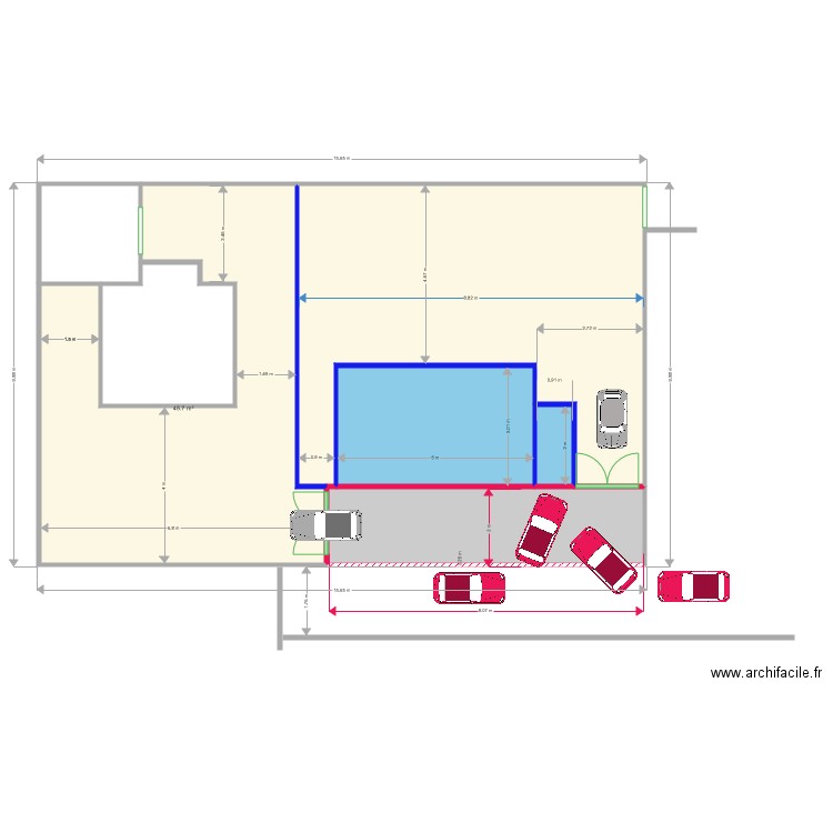 62 bis 2 projet implantation 3. Plan de 0 pièce et 0 m2