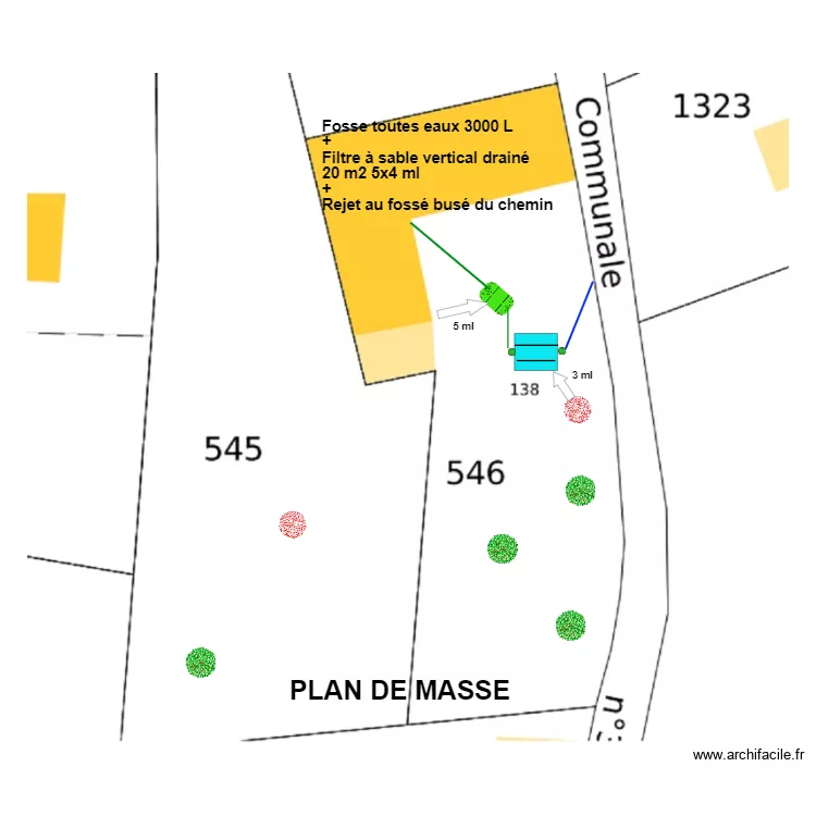 Bustori filtre sable. Plan de 
