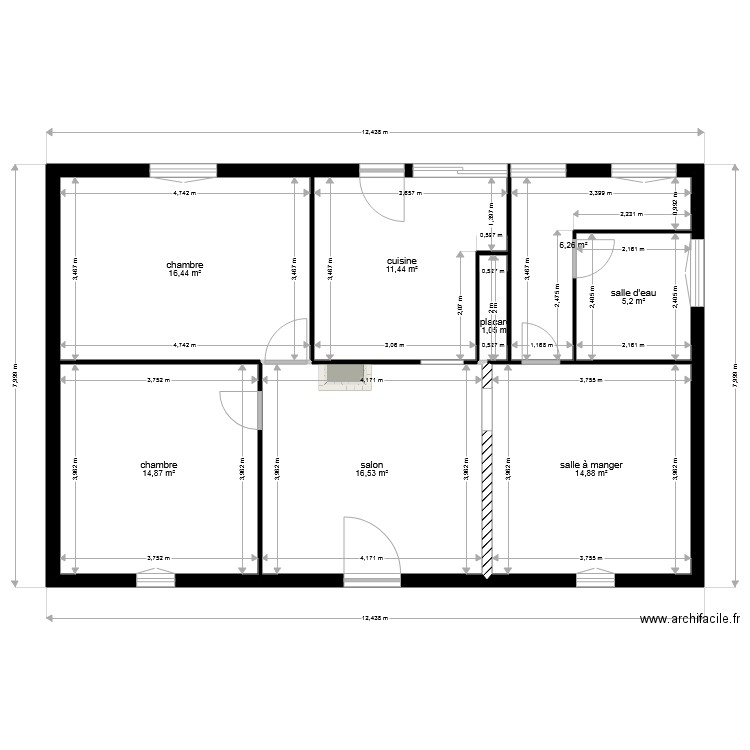 plan definitif simplifié Morcenx ouvertures. Plan de 0 pièce et 0 m2