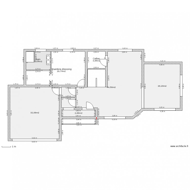 maison1-rdc. Plan de 0 pièce et 0 m2