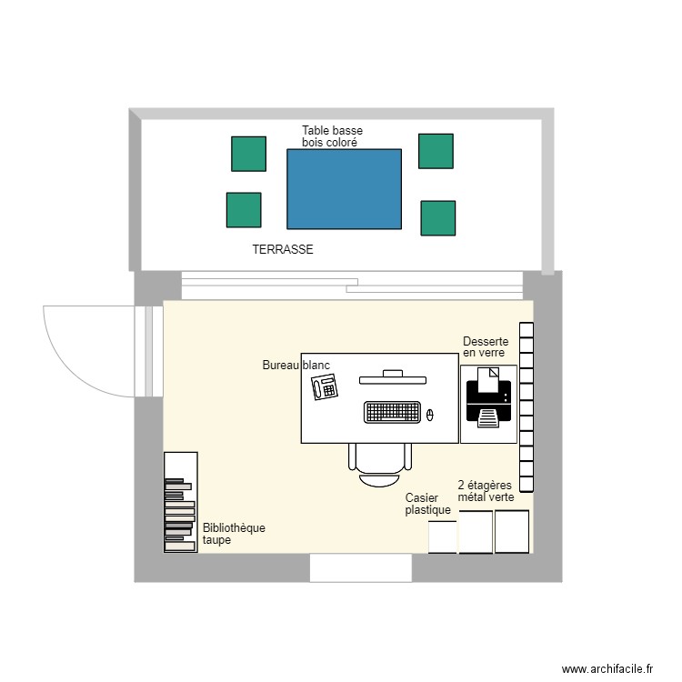 Dégagement accès terrasse. Plan de 0 pièce et 0 m2