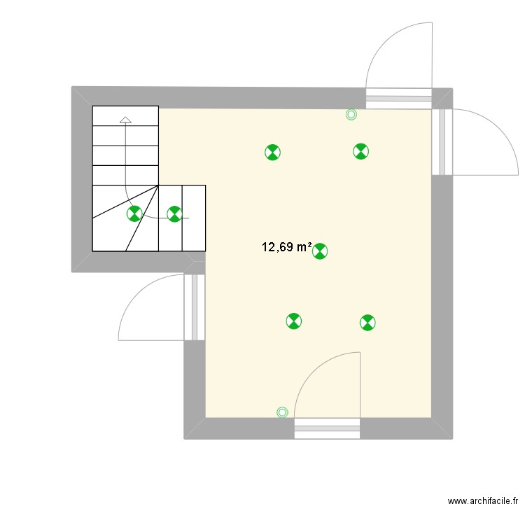 escalier. Plan de 0 pièce et 0 m2
