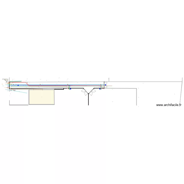 Implantation des r&eacute;seaux E 1 V. Plan de 