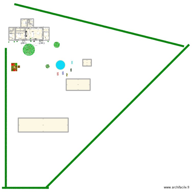 nadaillac plan vierge. Plan de 14 pièces et 353 m2