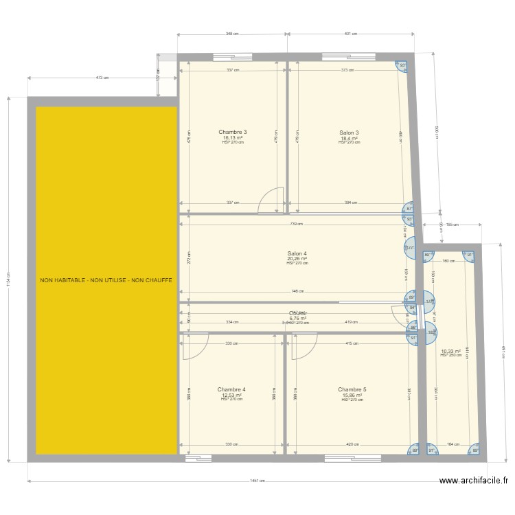 GALDEANO. Plan de 19 pièces et 298 m2