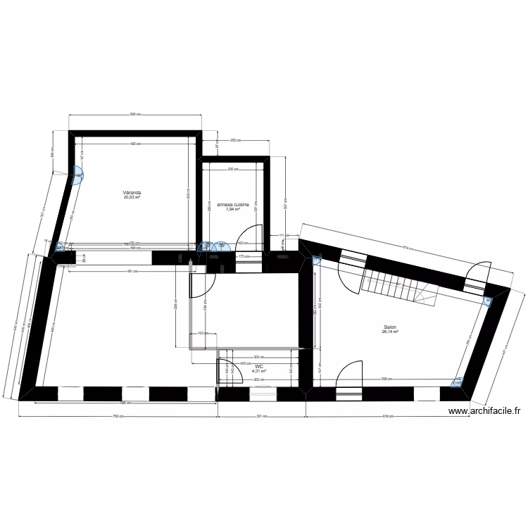plan de dessus rez de chauss&eacute;e. Plan de 