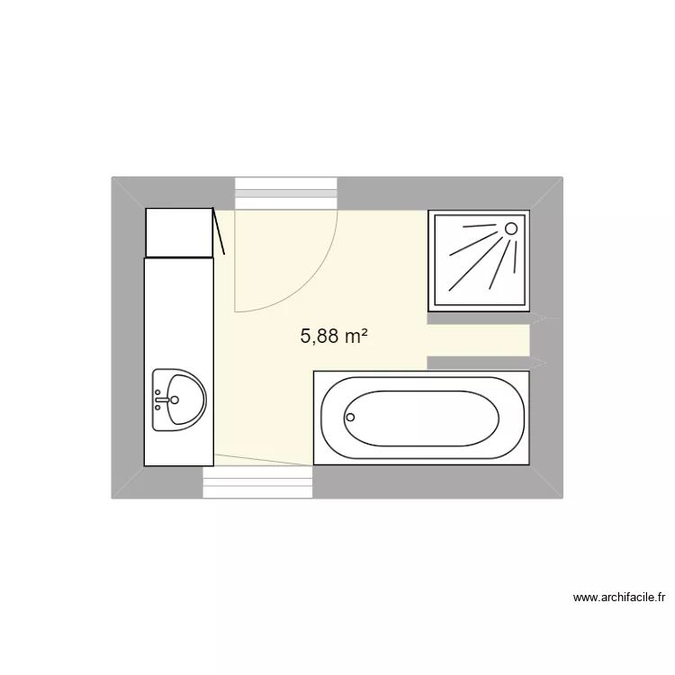 notre SDB avant. Plan de notre SDB avant. Plan de