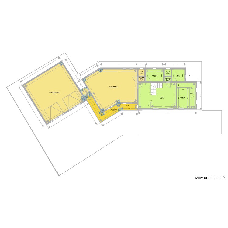 PLAN 26 24. Plan de 13 pièces et 151 m2