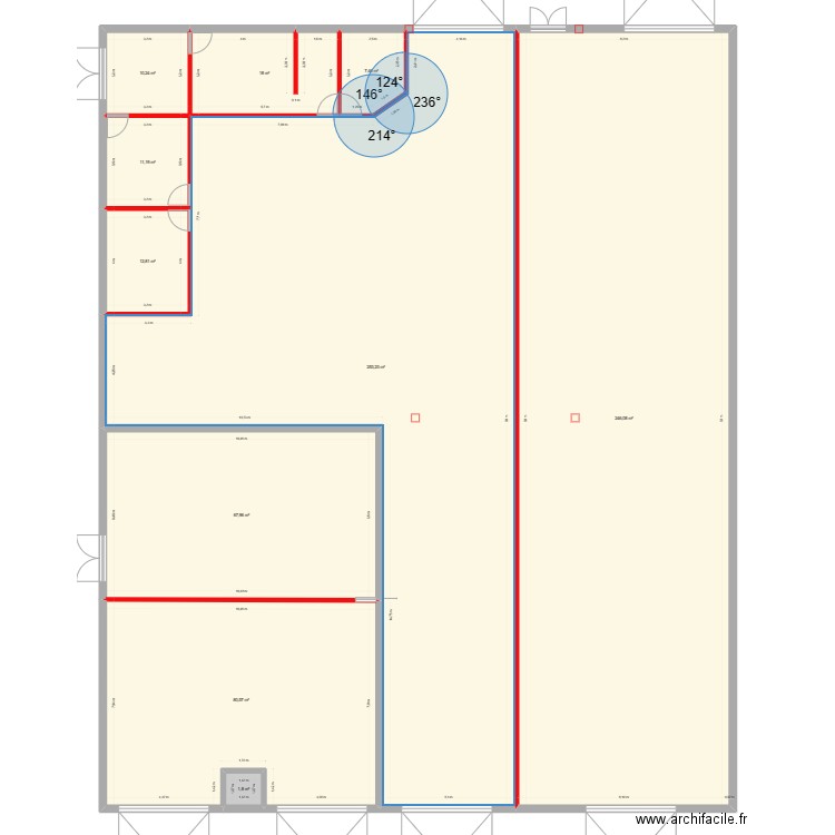 Plan global. Plan de 10 pièces et 709 m2