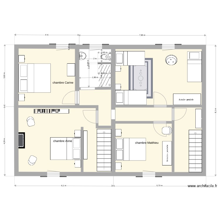 Cavirac étage. Plan de 0 pièce et 0 m2