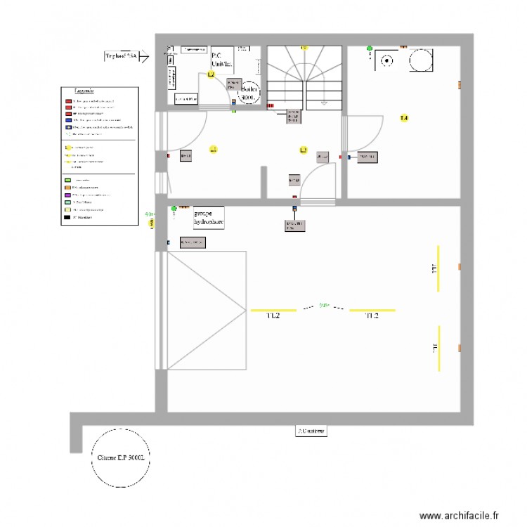 plan Ligny Electricité sous sol. Plan de 0 pièce et 0 m2