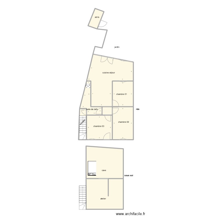 sarrazin1160  pb. Plan de 10 pièces et 88 m2