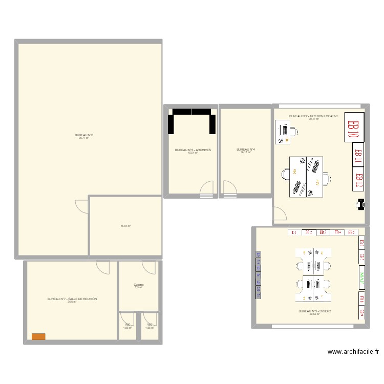 BUREAUX NOISEAU. Plan de 0 pièce et 0 m2