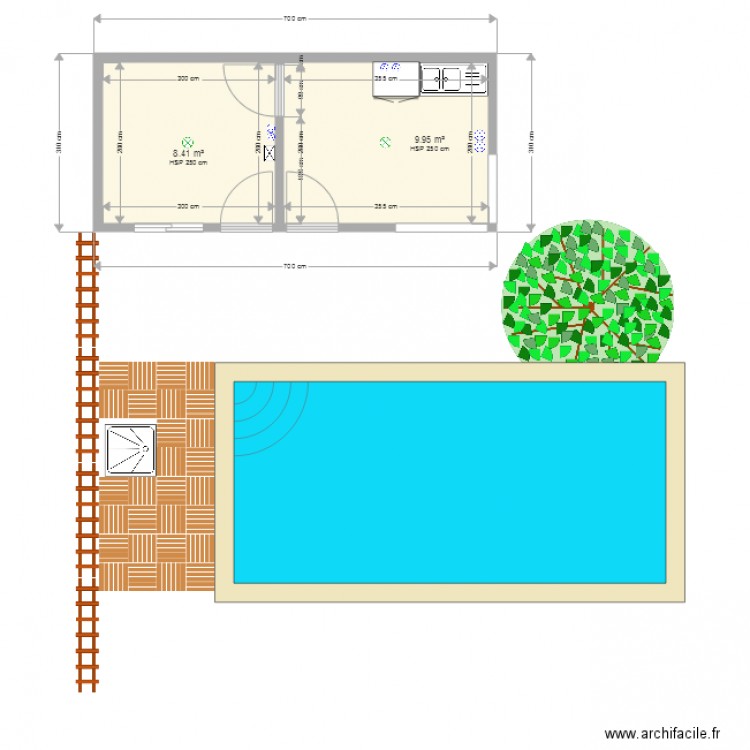 pool houseprojetv1. Plan de 0 pièce et 0 m2