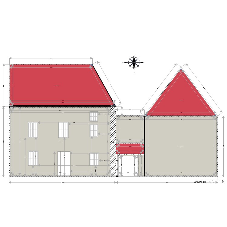 façade SUD Maison 5. Plan de 0 pièce et 0 m2