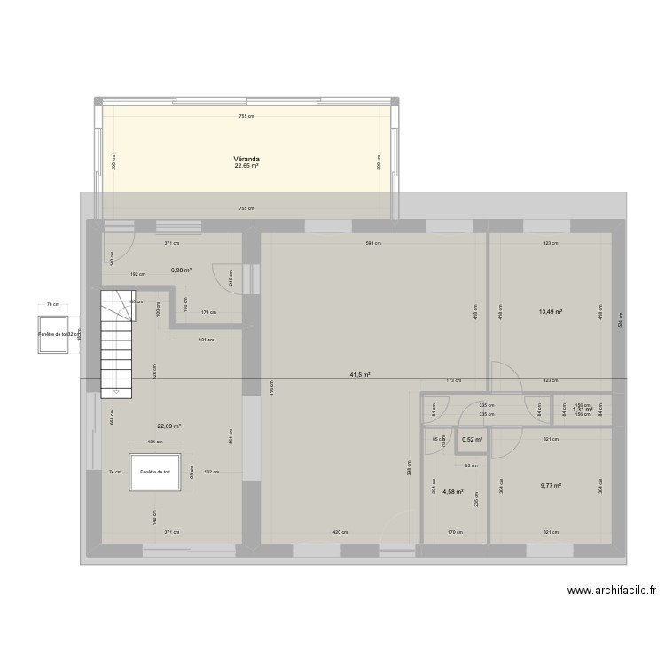 nouveau toiture 2. Plan de 10 pièces et 126 m2