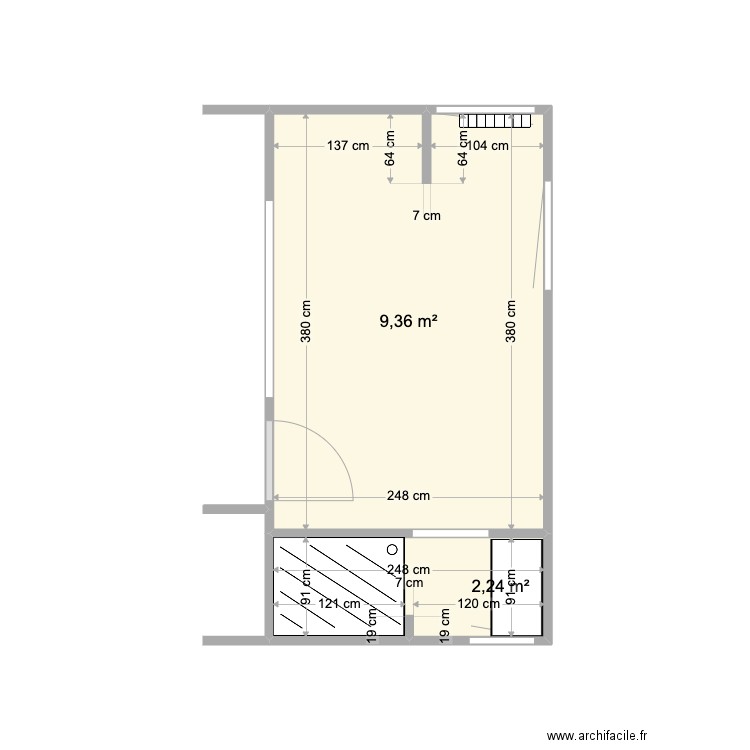 chambre manu final sans meuble. Plan de 0 pièce et 0 m2