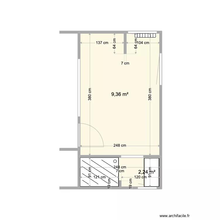 chambre manu final sans meuble. Plan de 