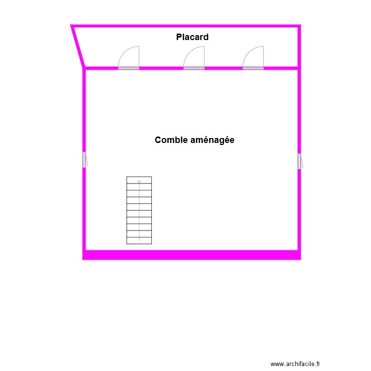 albert rose niveau 2. Plan de 2 pièces et 71 m2