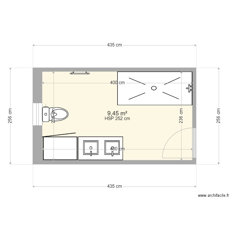 BENDEHANE plan salle d eau ind01. Plan de 0 pièce et 0 m2