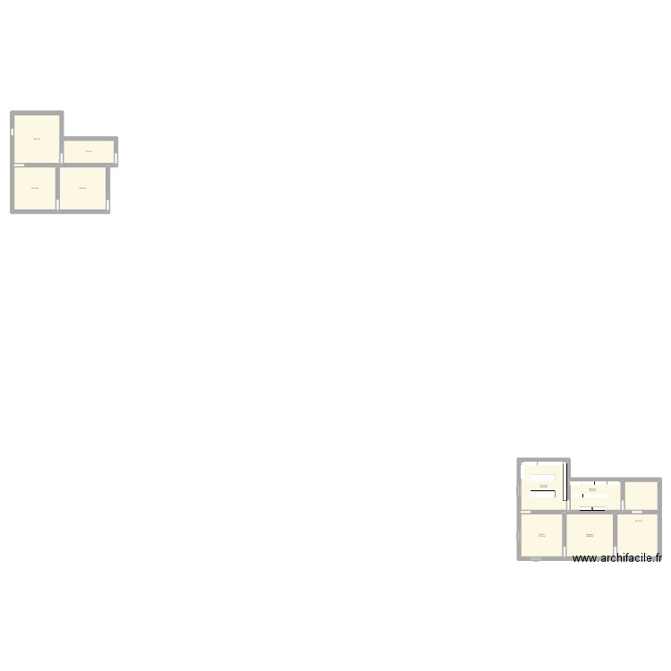 Archives. Plan de 9 pièces et 129 m2