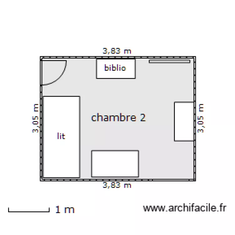 chambre 2. Plan de 