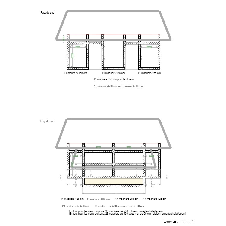 Nord et Sud v4 partagé visu. Plan de 1 pièce et 3 m2