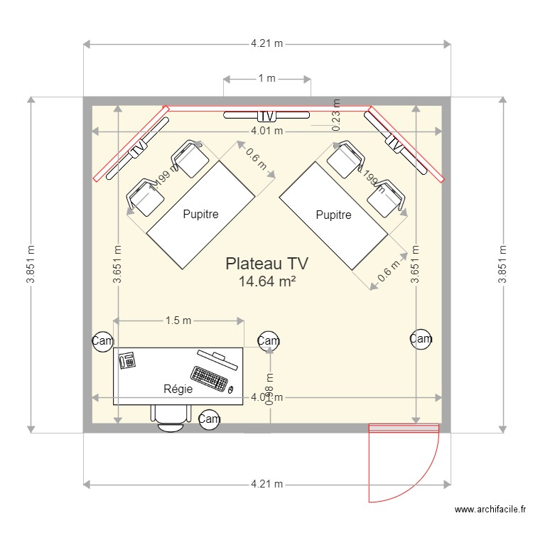 2022_Plan_studioV2. Plan de 0 pièce et 0 m2