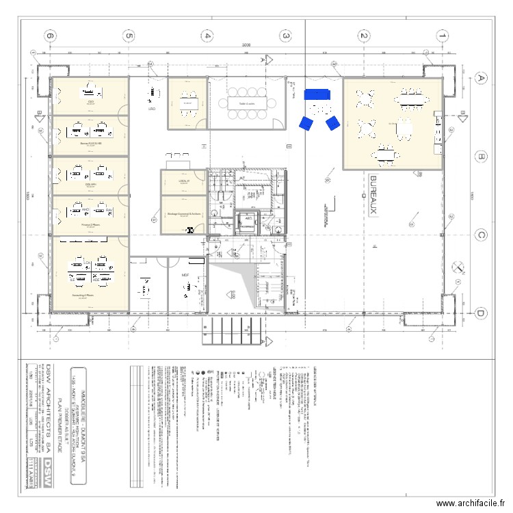 Aménagement +1 Dumont 9. Plan de 9 pièces et 184 m2