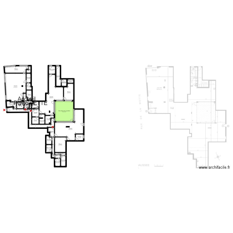 93 Aubervilliers Motte Global pr dossier PROJET V ArL 280522. Plan de 33 pièces et 458 m2