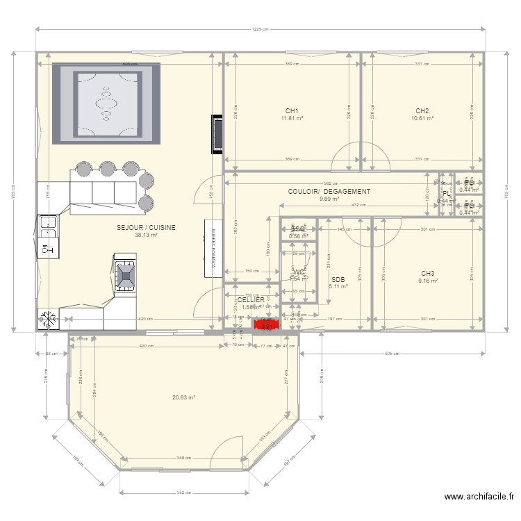 maison après 3. Plan de 0 pièce et 0 m2