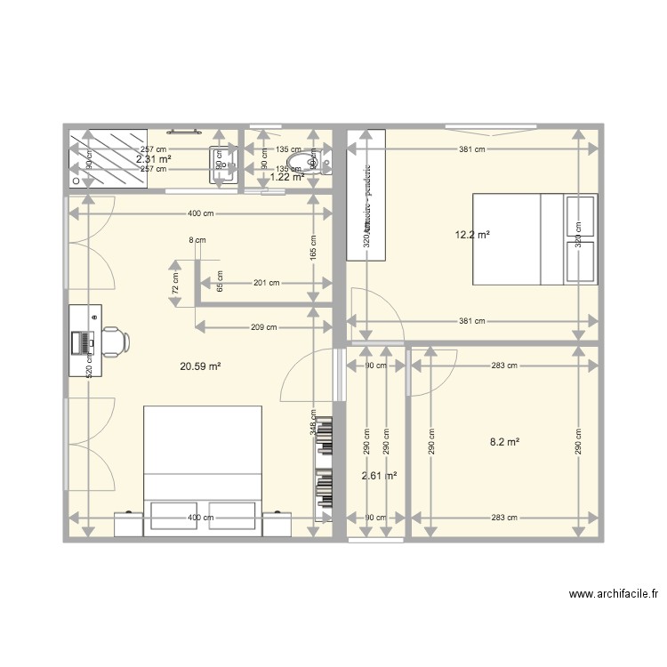 Aménagement étage Pascale 4. Plan de 0 pièce et 0 m2