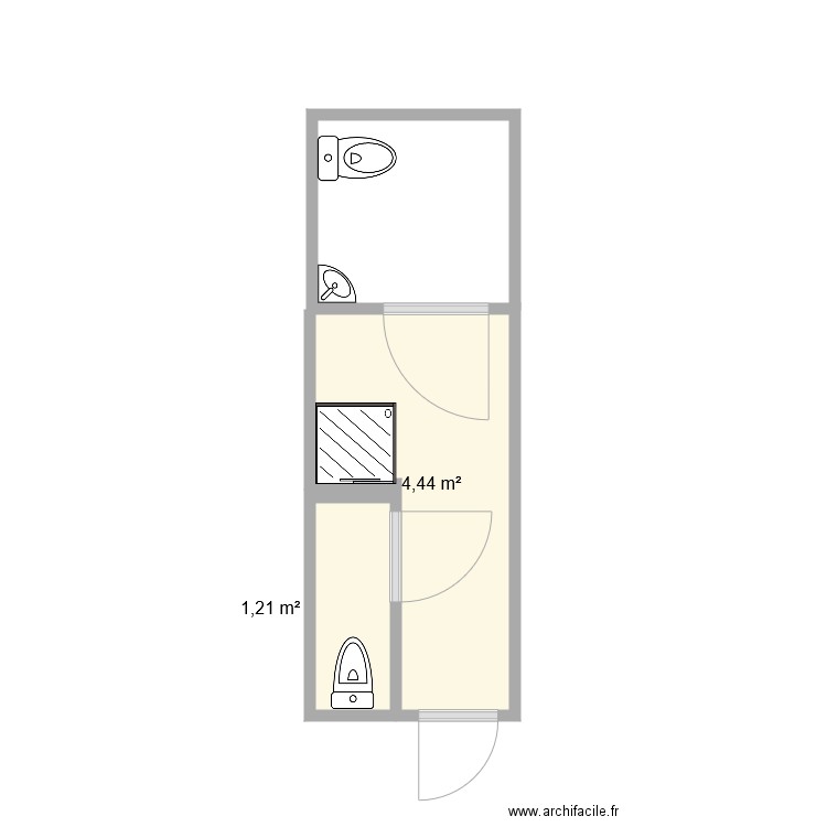 WC ACTUELS. Plan de 0 pièce et 0 m2