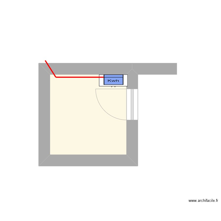 Cameyrac. Plan de 1 pièce et 3 m2