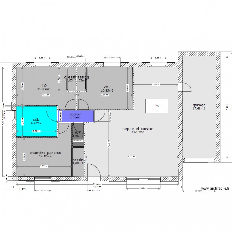 rosa cote 1 garage. Plan de 0 pièce et 0 m2