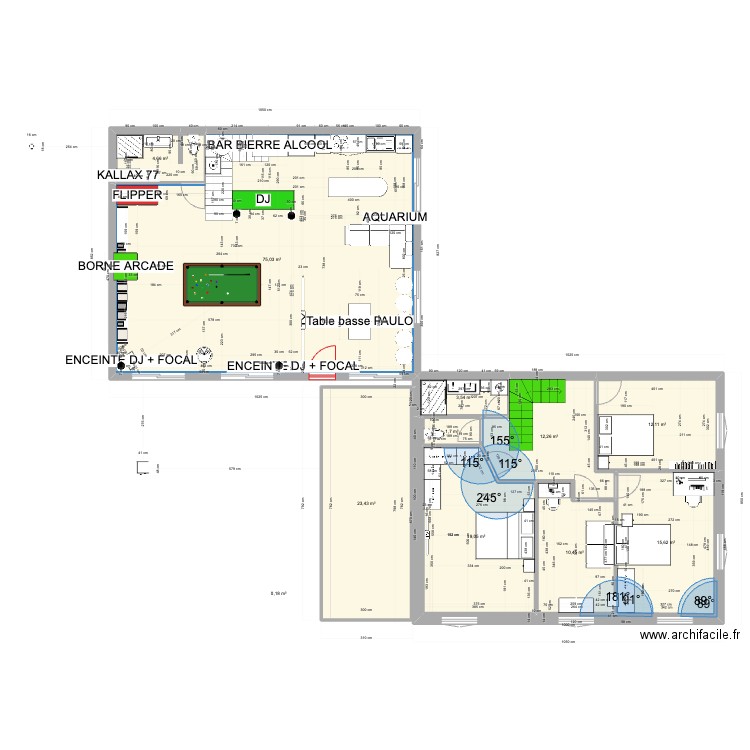 loft 5. Plan de 11 pièces et 178 m2