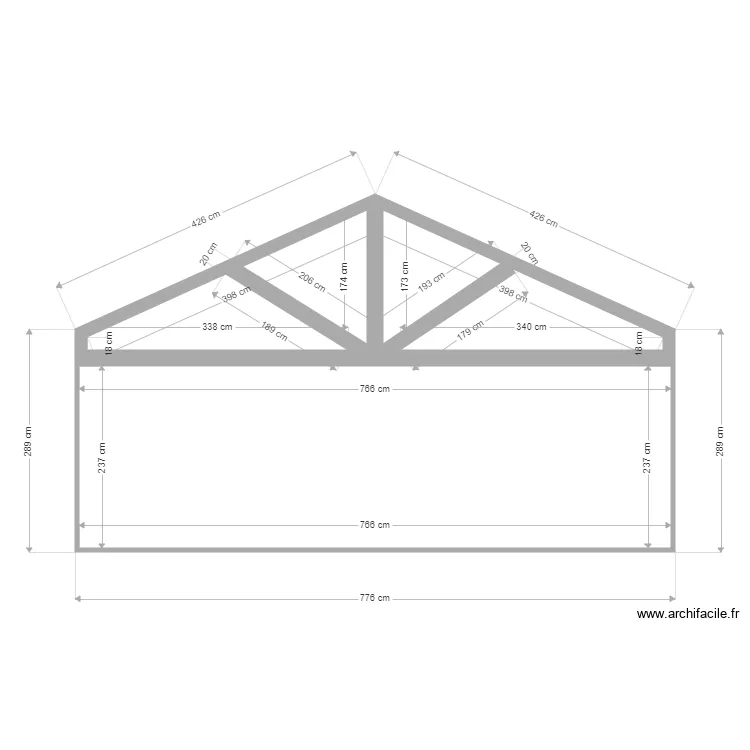 s&eacute;jour et ferme. Plan de 