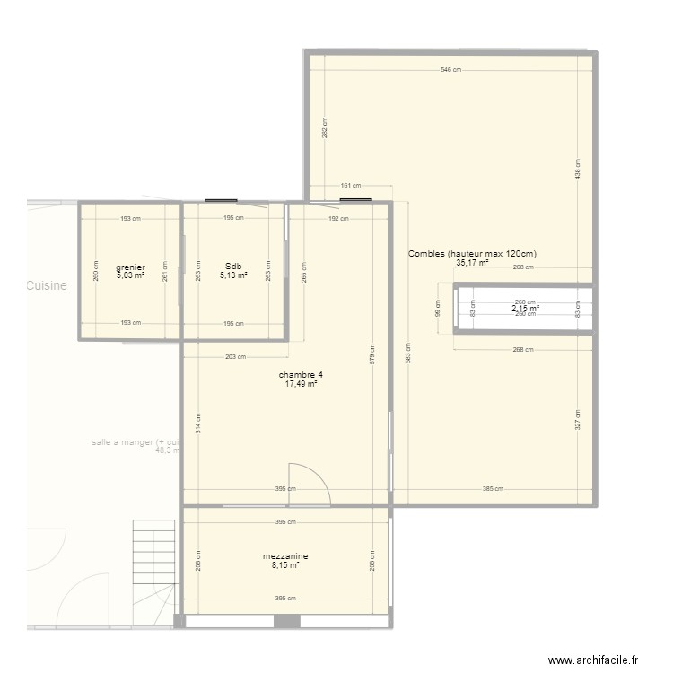 plan Rdc Maison PAC. Plan de 14 pièces et 242 m2