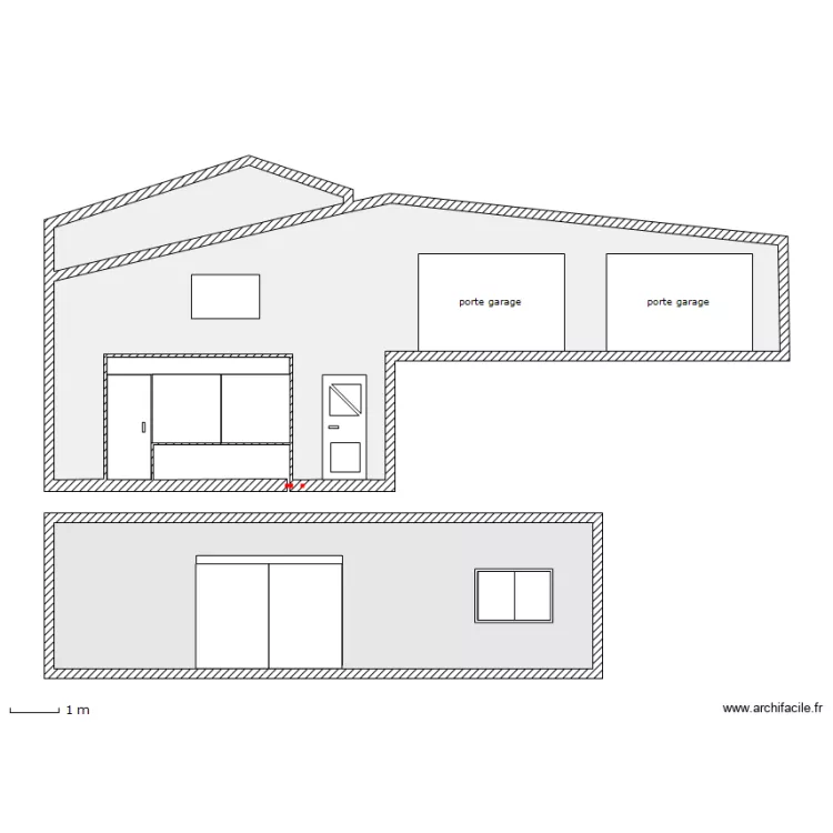 vue face extension besse. Plan de 