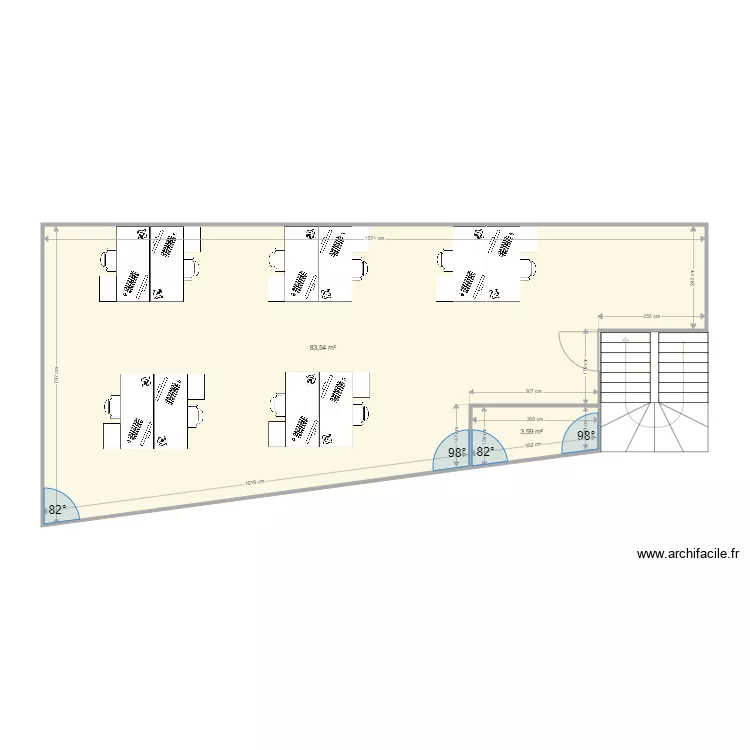 logement plateau. Plan de 