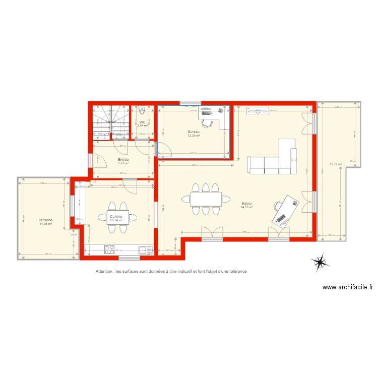 BI 2463 rdc côté. Plan de 0 pièce et 0 m2