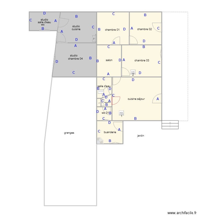 fremit  bordin logement PB. Plan de 0 pièce et 0 m2