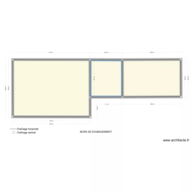 DALLE-MACONNERIE. Plan de 